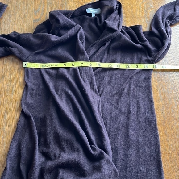 Neiman Marcus Brown extra long duster fringe long sleeves size medium - Picture 8 of 14